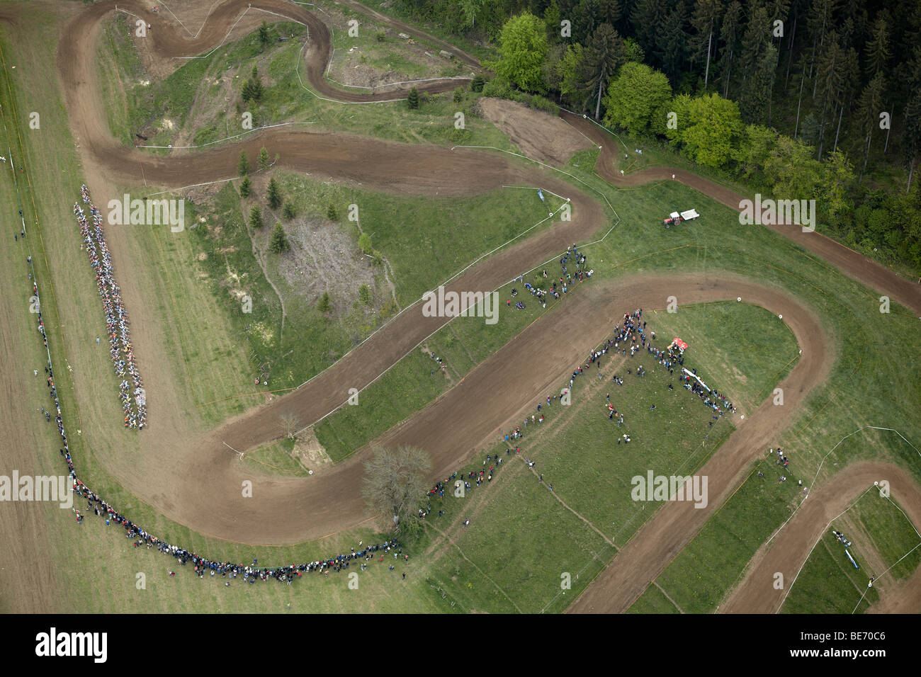 Motocross track near St. Donat, Carinthia, Austria, Europe Stock Photo