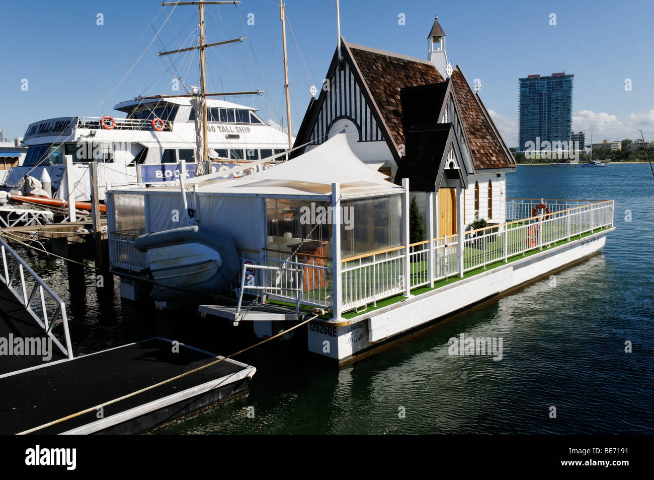 Floating church, chapel in the harbor of Surfers Paradise, Gold Coast