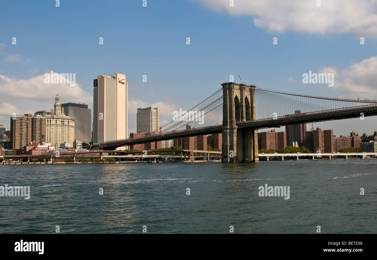 View of the skyline of Manhattan in New York City, USA, North America Stock Photo
