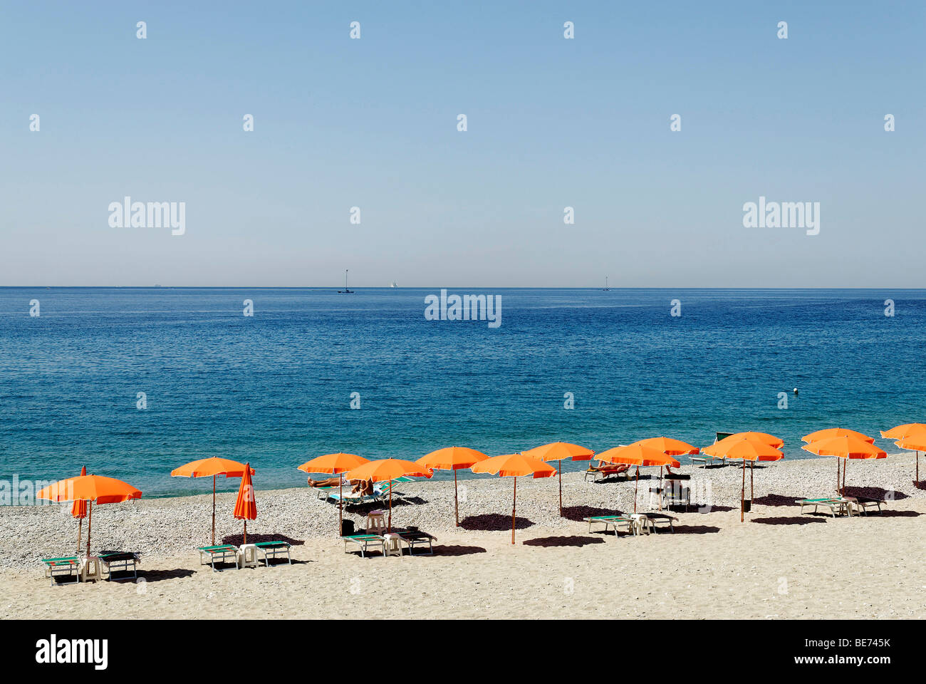 Beach, Scilla, Calabria, Italy, Europe Stock Photo