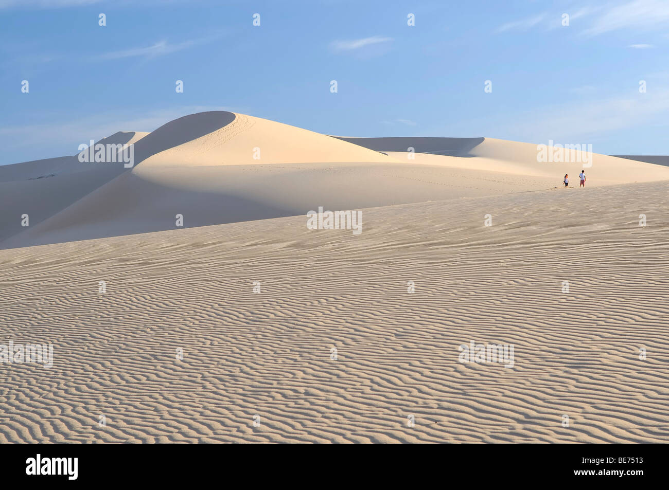 Desert landscape and White Sand Dune, Bau Ba 'Vietnamese Sahara', Bao Trang, White Lake, Vietnam, Asia Stock Photo