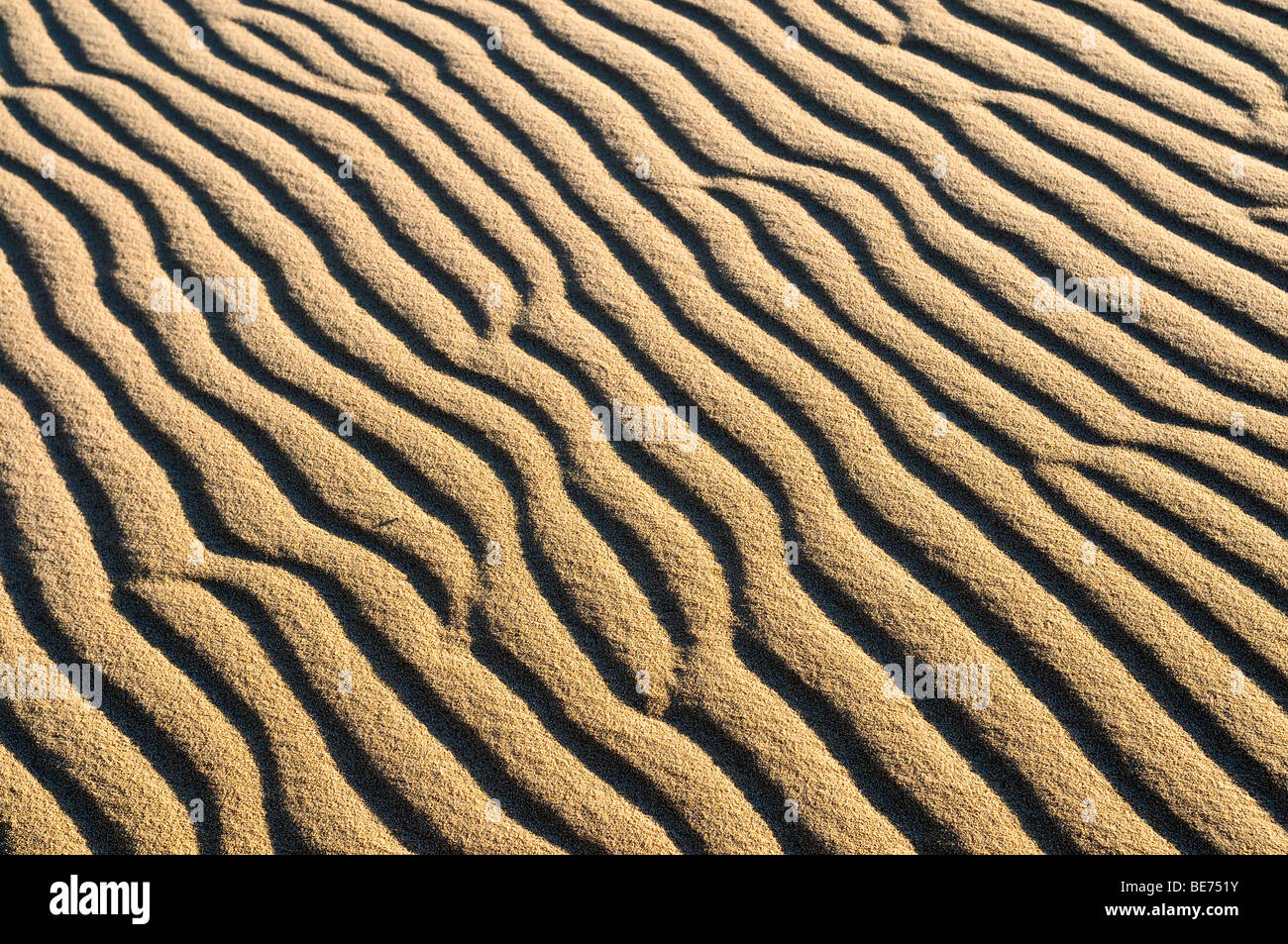 Waves in the sand of the White Sand Dunes, Bau Ba 'Vietnamese Sahara', Bao Trang, White Lake, Vietnam, Asia Stock Photo