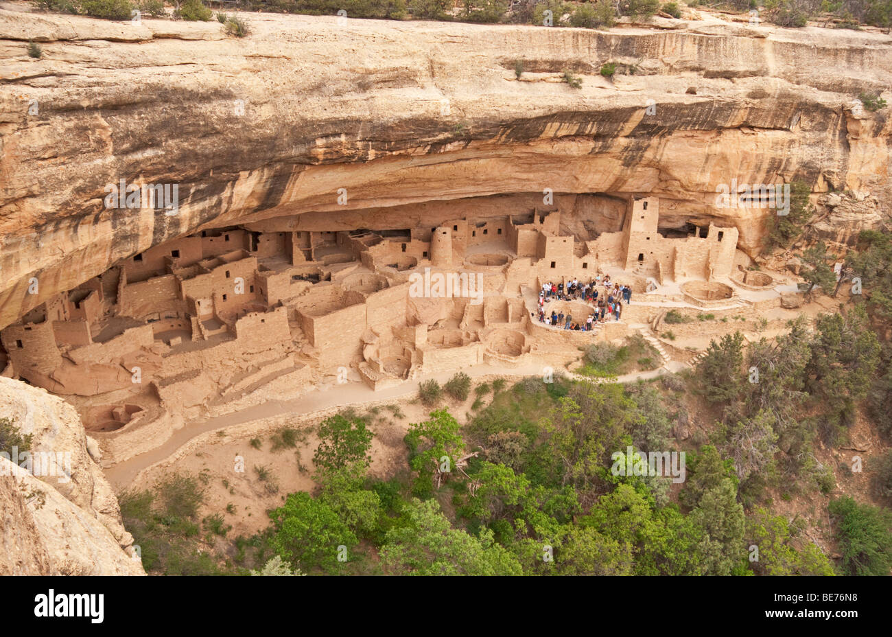 Colorado Mesa Verde National Park Cliff Palace cliff dwelling ranger ...