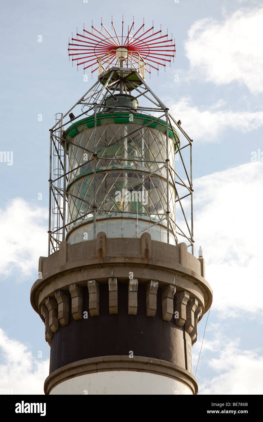 closeup on creac'h lighthouse lens, ouessant island, finistere, brittany, france Stock Photo