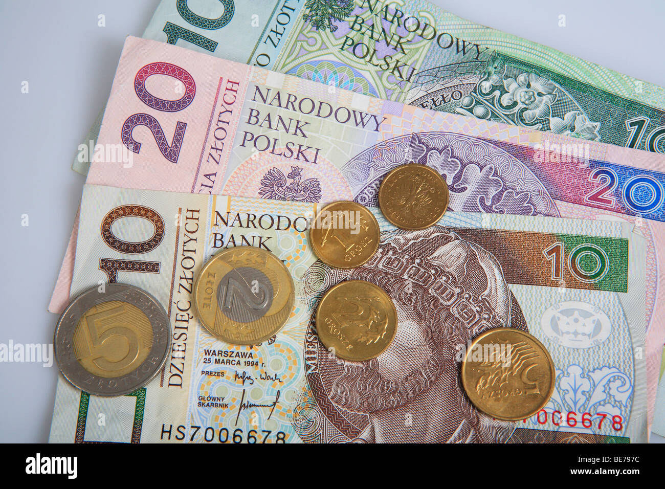 Polish currency Stock Photo