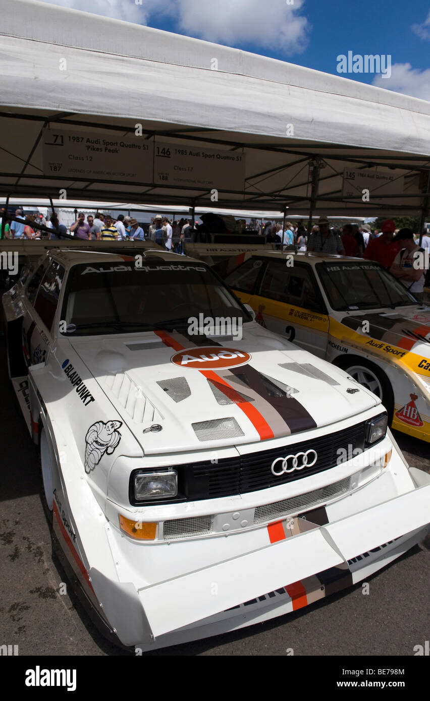 Audi Sport quattro S1 Pikes Peak in the paddock at Goodwood Festival of Speed Stock Photo