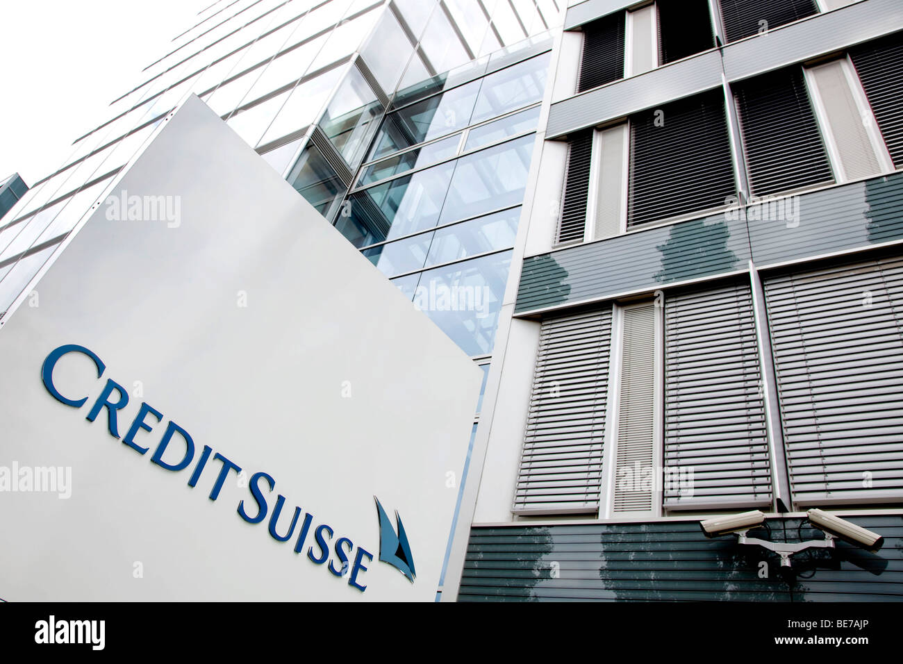 Headquarters of the Credit Suisse Deutschland AG bank in Frankfurt am Main, Hesse, Germany, Europe Stock Photo