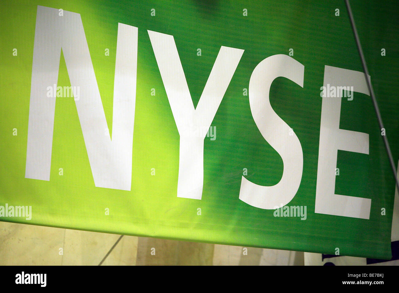 New York Stock Exchange Euronext logo displayed in the New York Stock exchange place in New york downtown Stock Photo