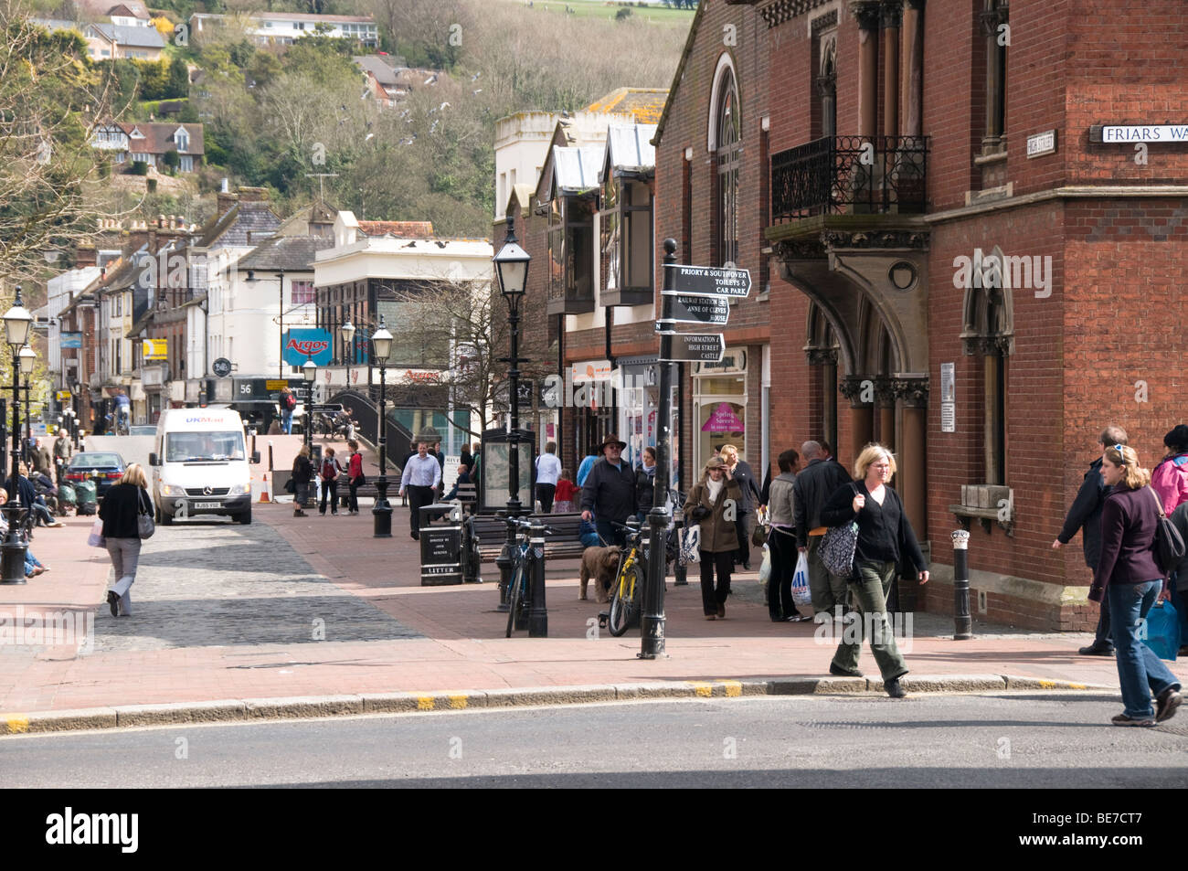 High Street, Lewes, East Sussex, UK Stock Photo