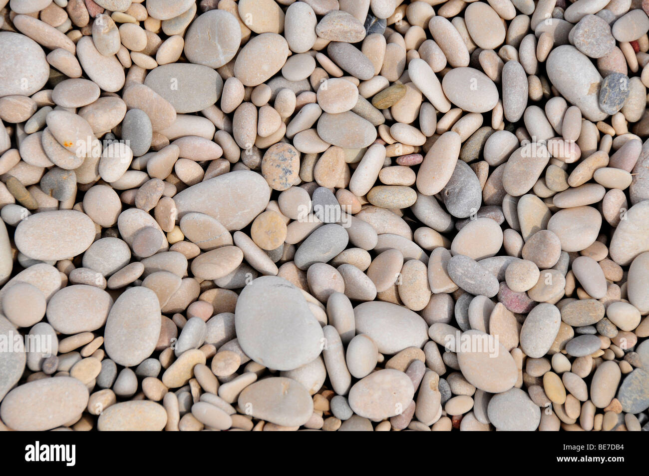 Stones on the beach Playa de Albir, Albir, municipality of Alfaz del Pi, Costa Blanca, Spain, Europe Stock Photo