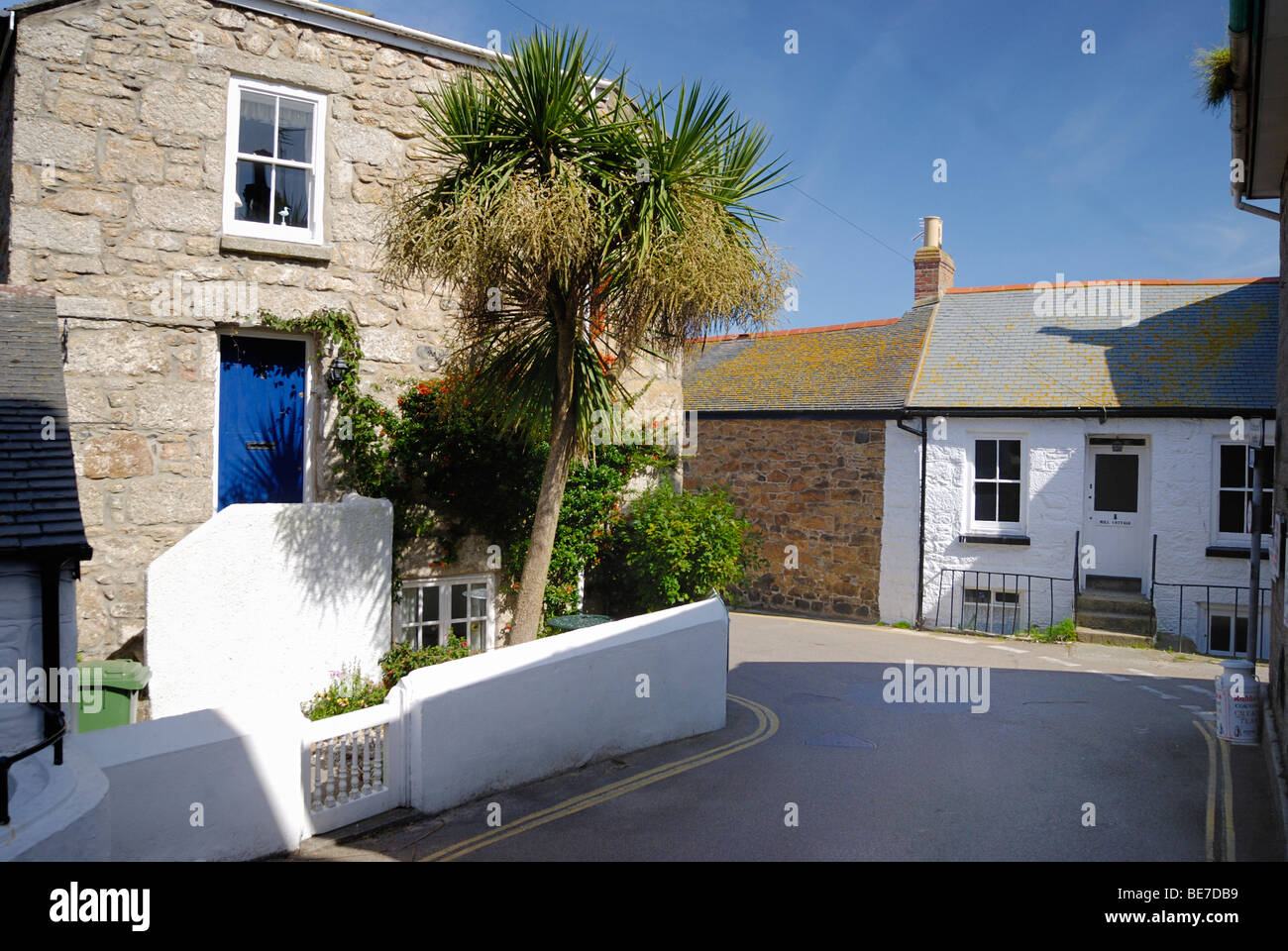 Houses in a small Cornish village Stock Photo Alamy
