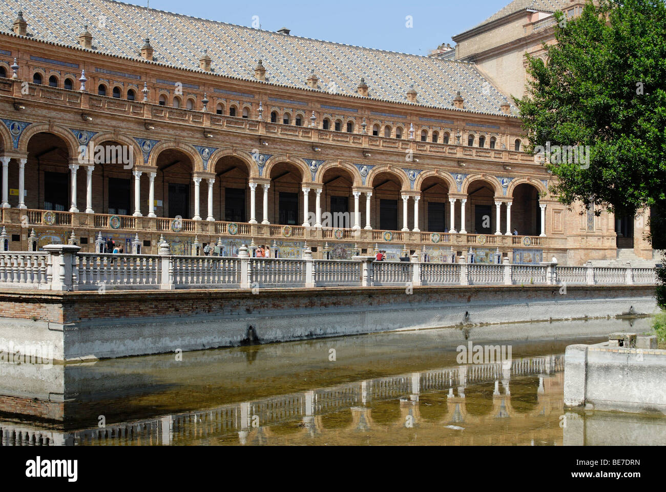 Spanish pavilion, Plaza de Espana, Seville, Andalusia, Spain, Europe