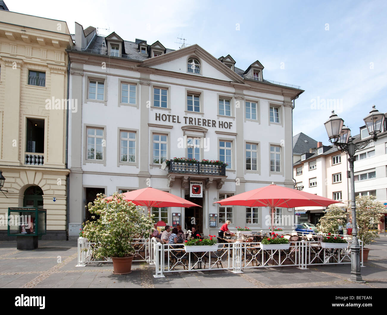 Trierer Hof Hotel, Koblenz, Rhineland-Palatinate, Germany, Europe Stock Photo