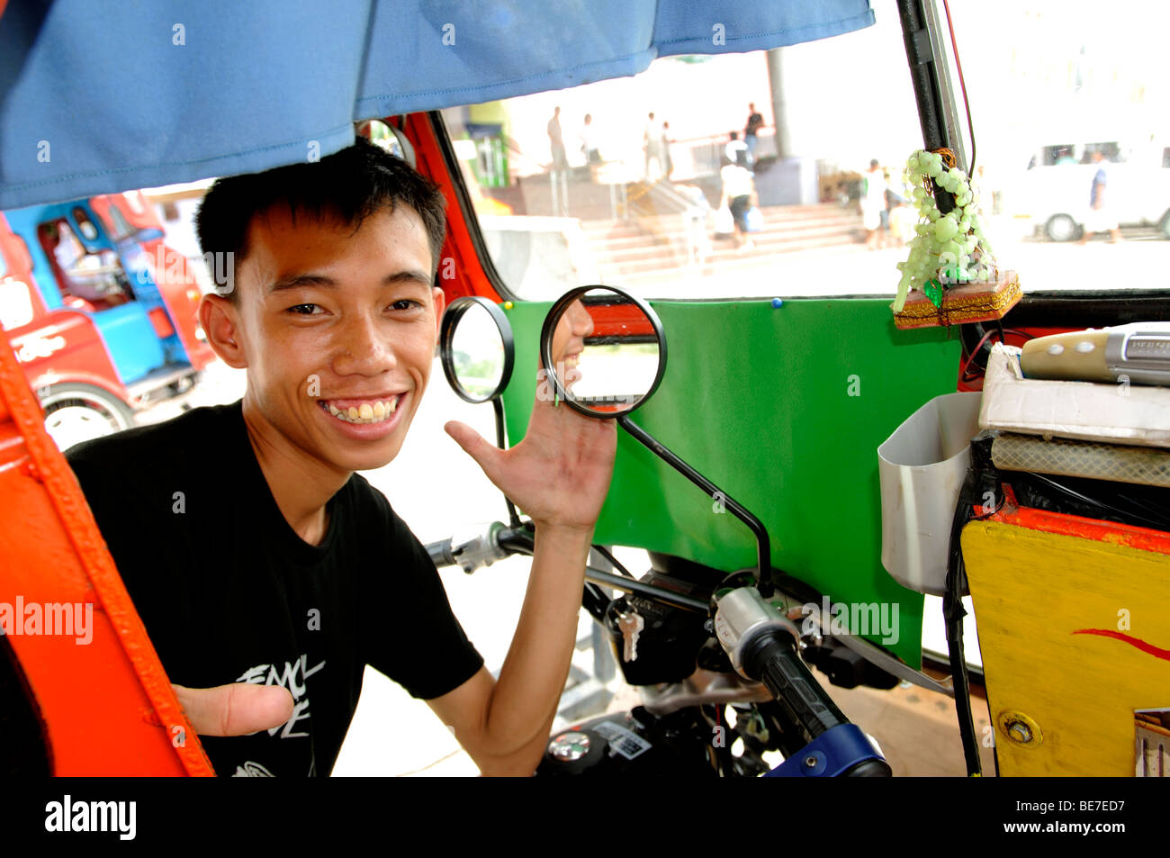 tricycle driver tagbilaran bohol philippines Stock Photo Alamy