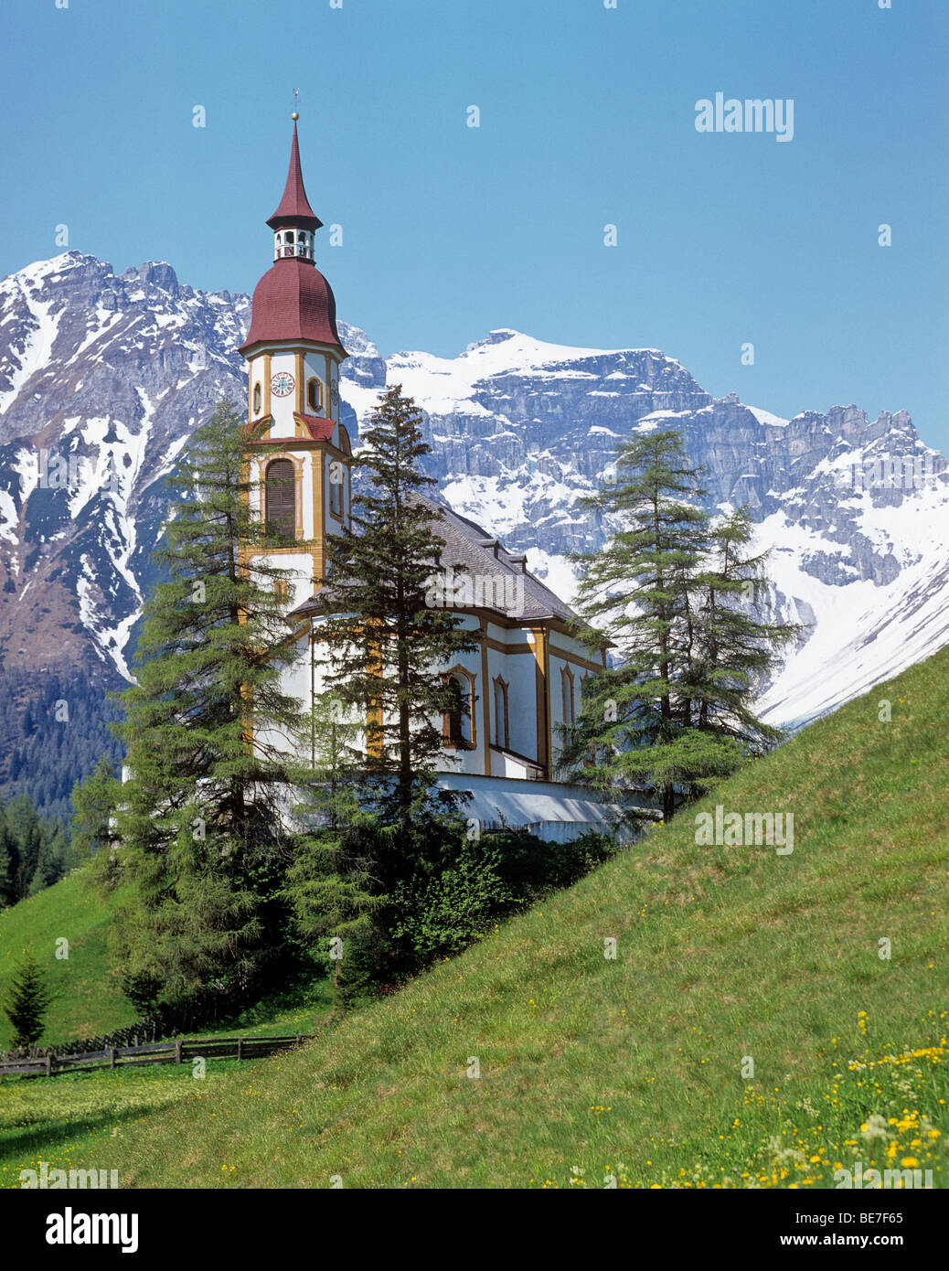 church obernberg - region of brenner - austrian alpes - county of tyrol - austria Stock Photo