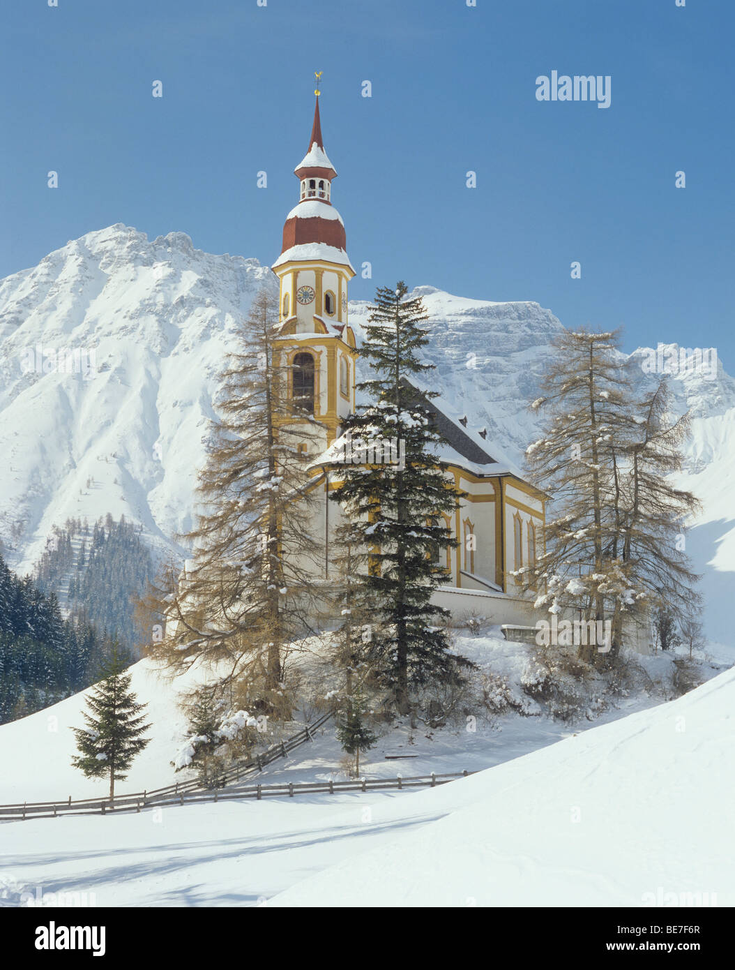 church obernberg - region of brenner - austrian alpes - county of tyrol - austria Stock Photo