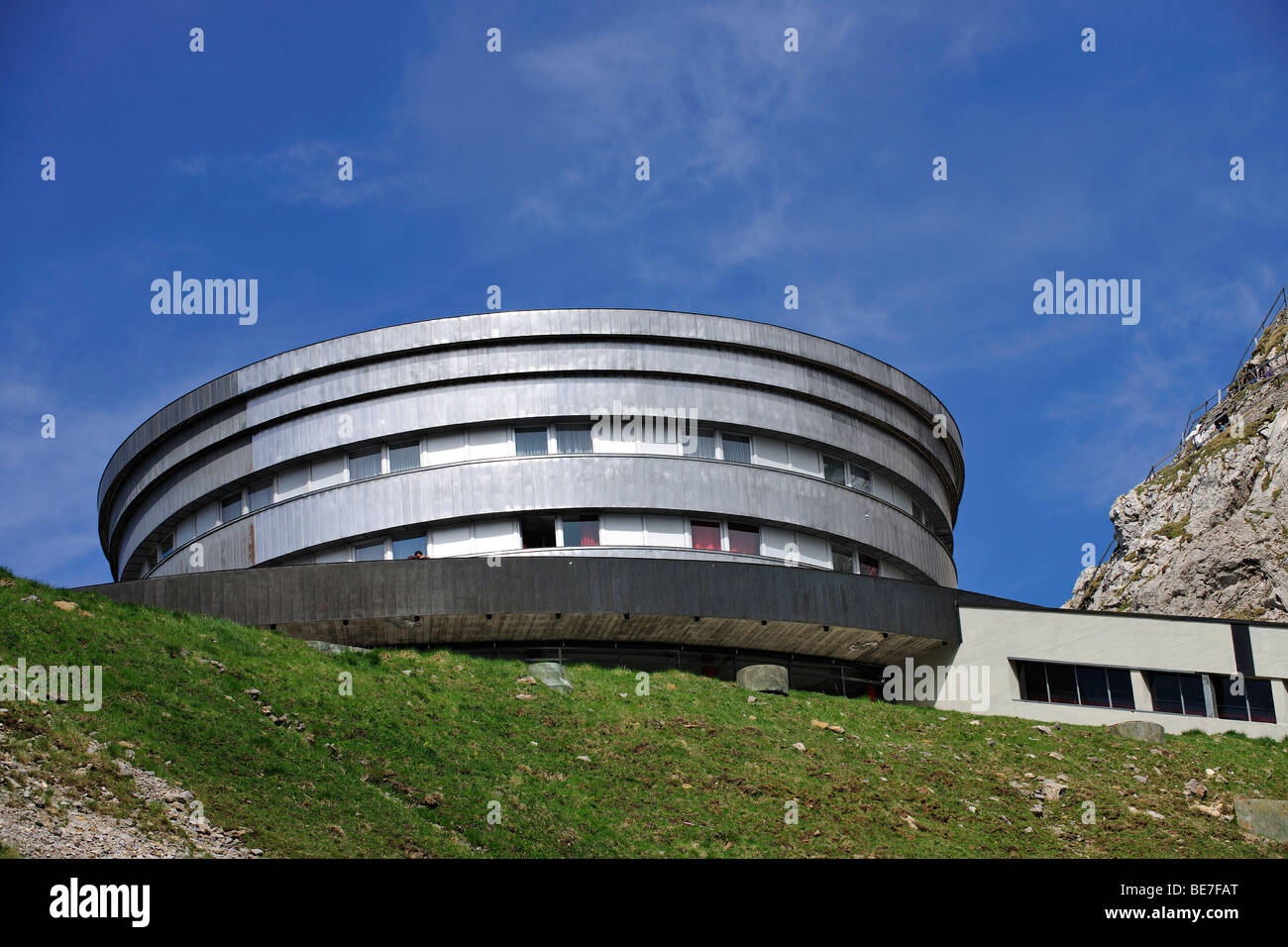 Hotel Bellevue on Mount Pilatus, popular tourist’s destination, near