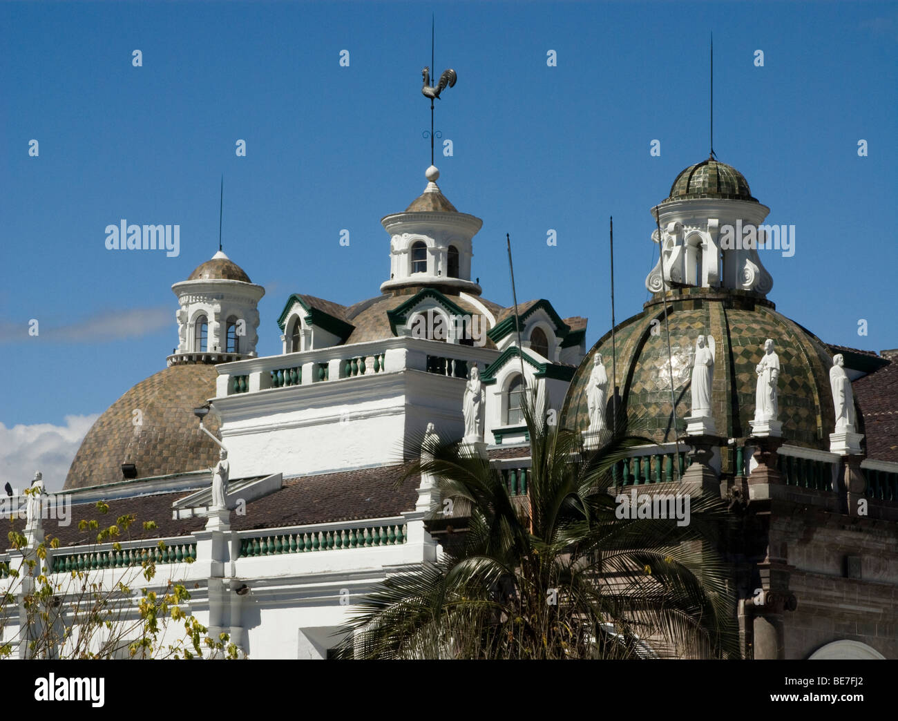 Quito.Ecuador.Domes of the Cathedral. Stock Photo