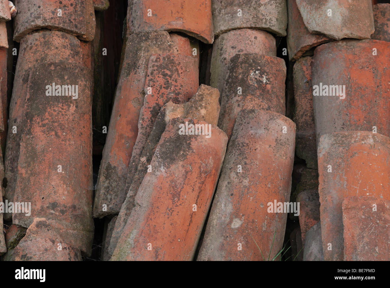Old roof tiles as a background Stock Photo Alamy