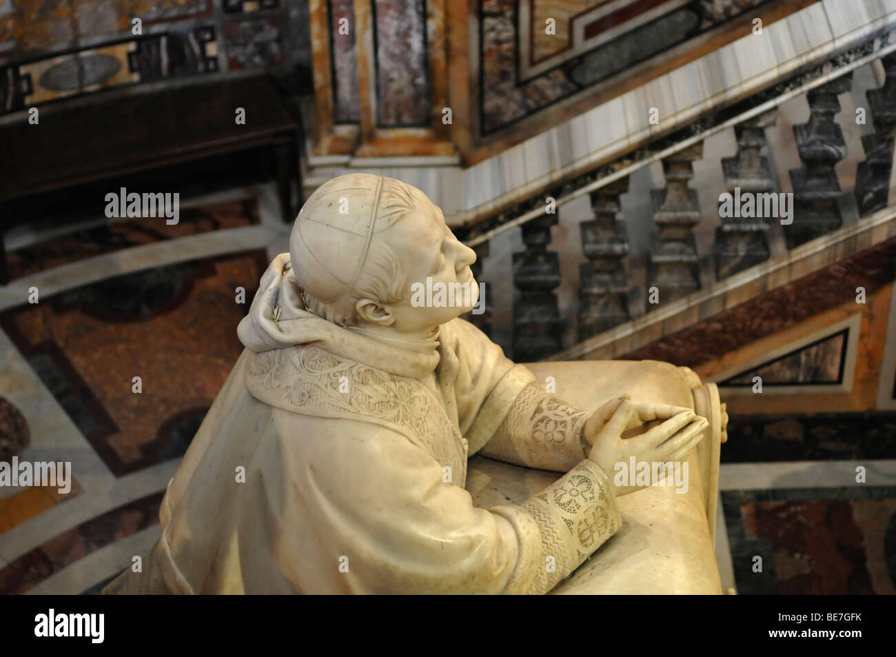 Statue of Pius IX, Basilica di Santa Maria Maggiore, historic city centre, Rome, Italy, Europe Stock Photo