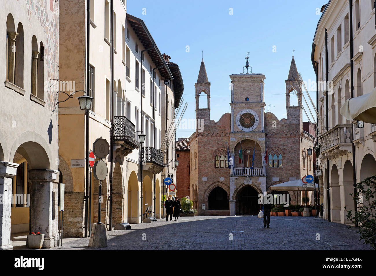 Town hall, 13. cent., Corso Vittorio Emanuele, Pordenone, Friuli-Venezia Giulia, Italy, Europe Stock Photo
