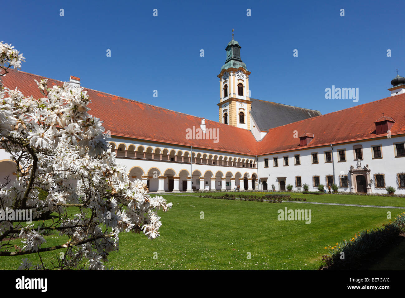 Augustinian chapter of canons monastery, Reichersberg, Innviertel, Upper Austria, Austria, Europe Stock Photo