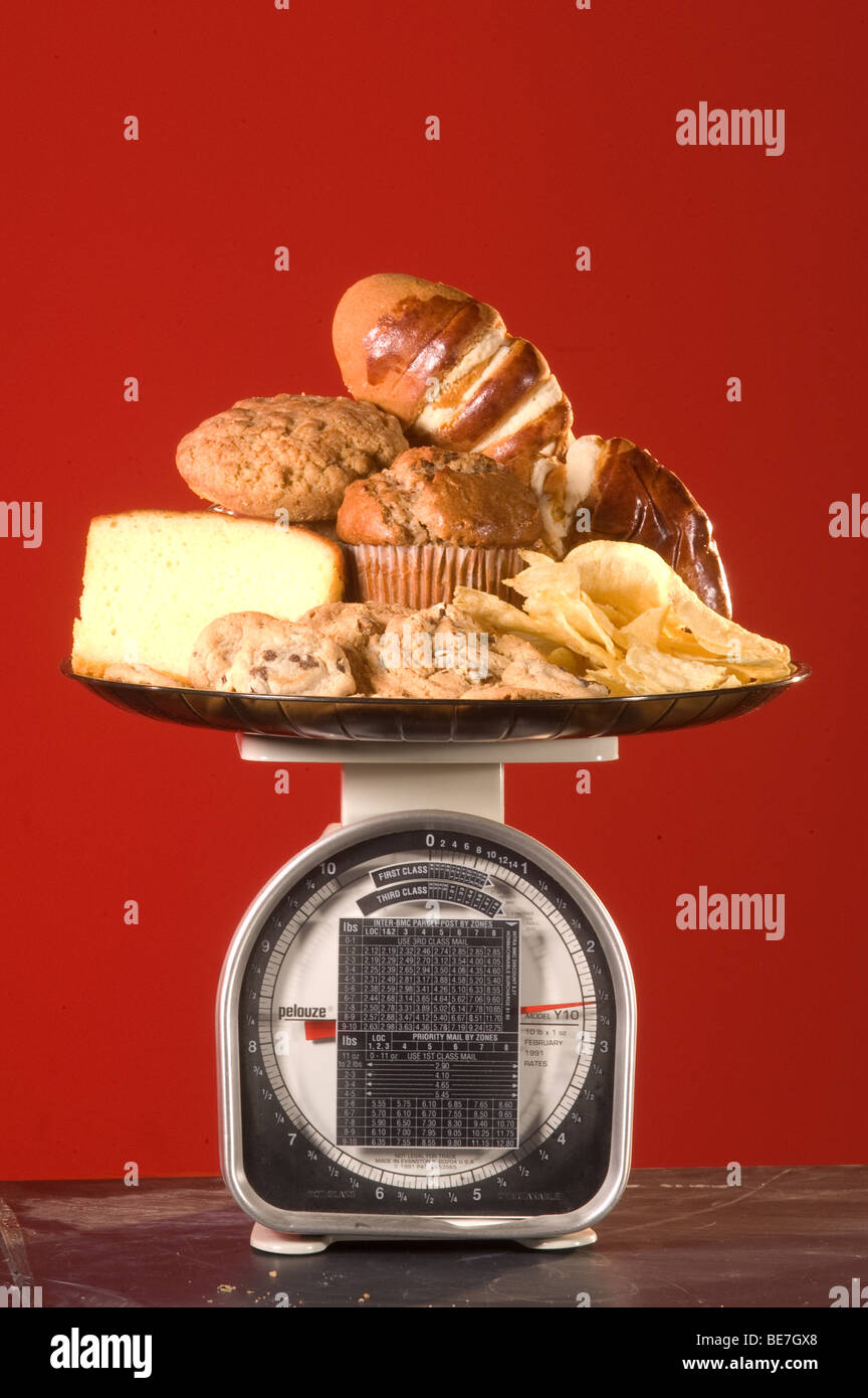 Baked Goods On Scale Stock Photo