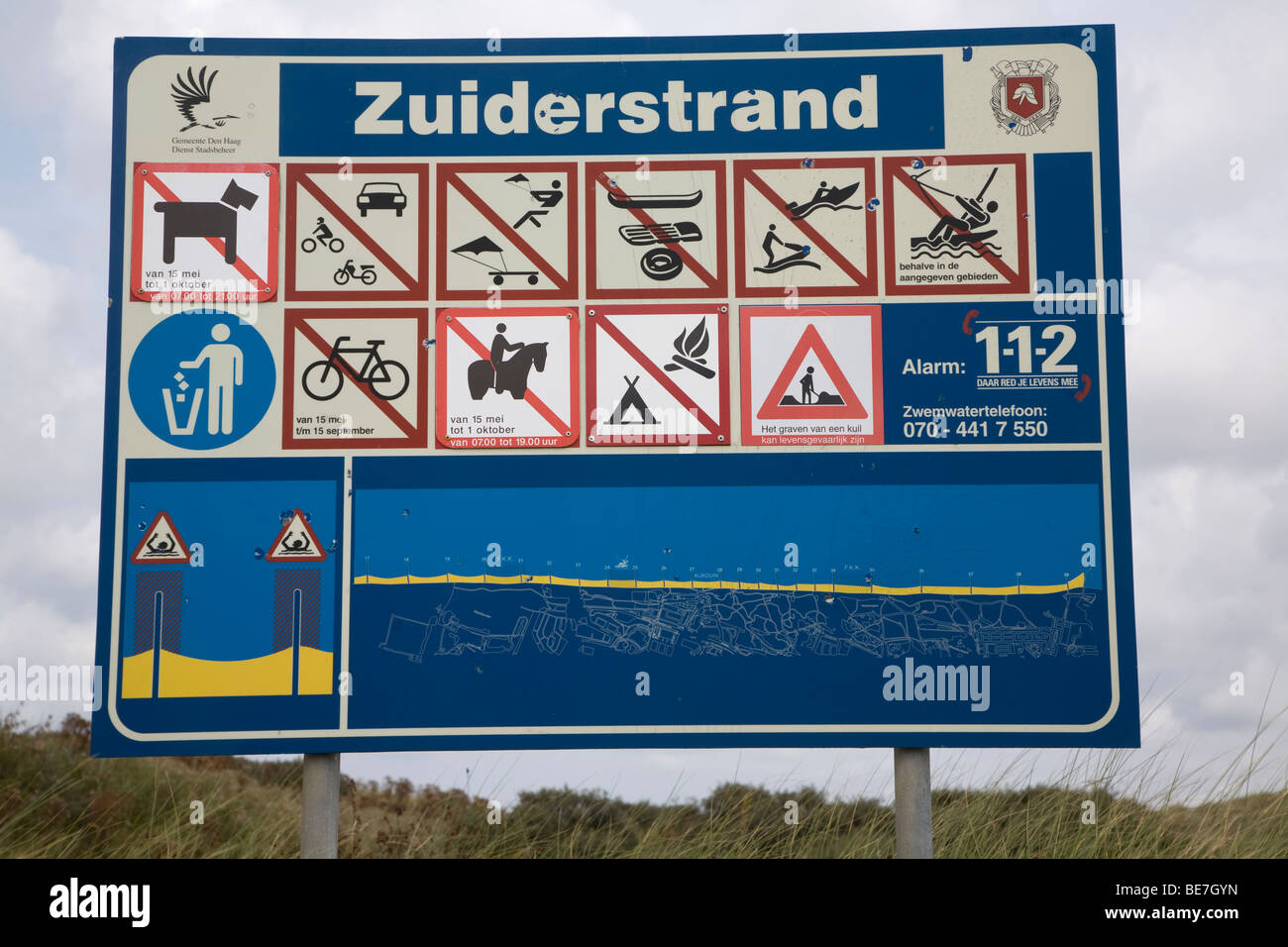 Beach rules and regulations sign hires stock photography and images