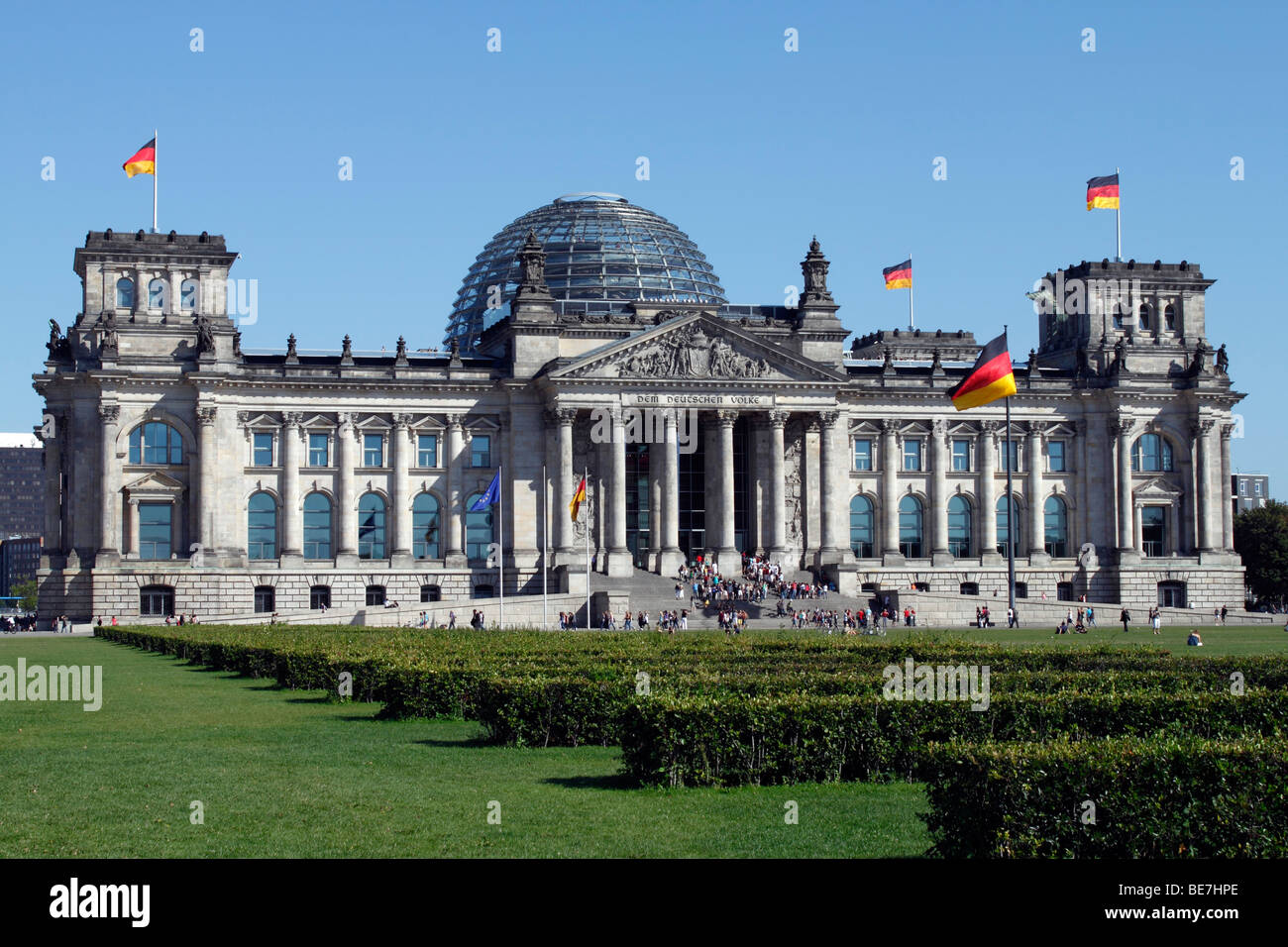 Berlin The Reichstag Building Eu De Deu Ger Germany Capital Berlin The Reichstag Building With The Glass Dome On Top Stock Photo Alamy