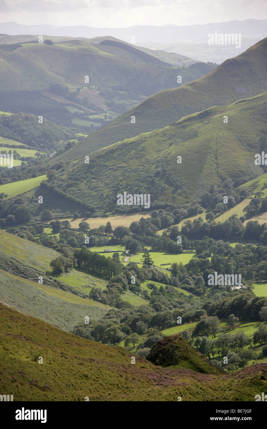 Area of Snowdonia, Wales. The Welsh valleys and hills within Snowdonia National Park. Stock Photo