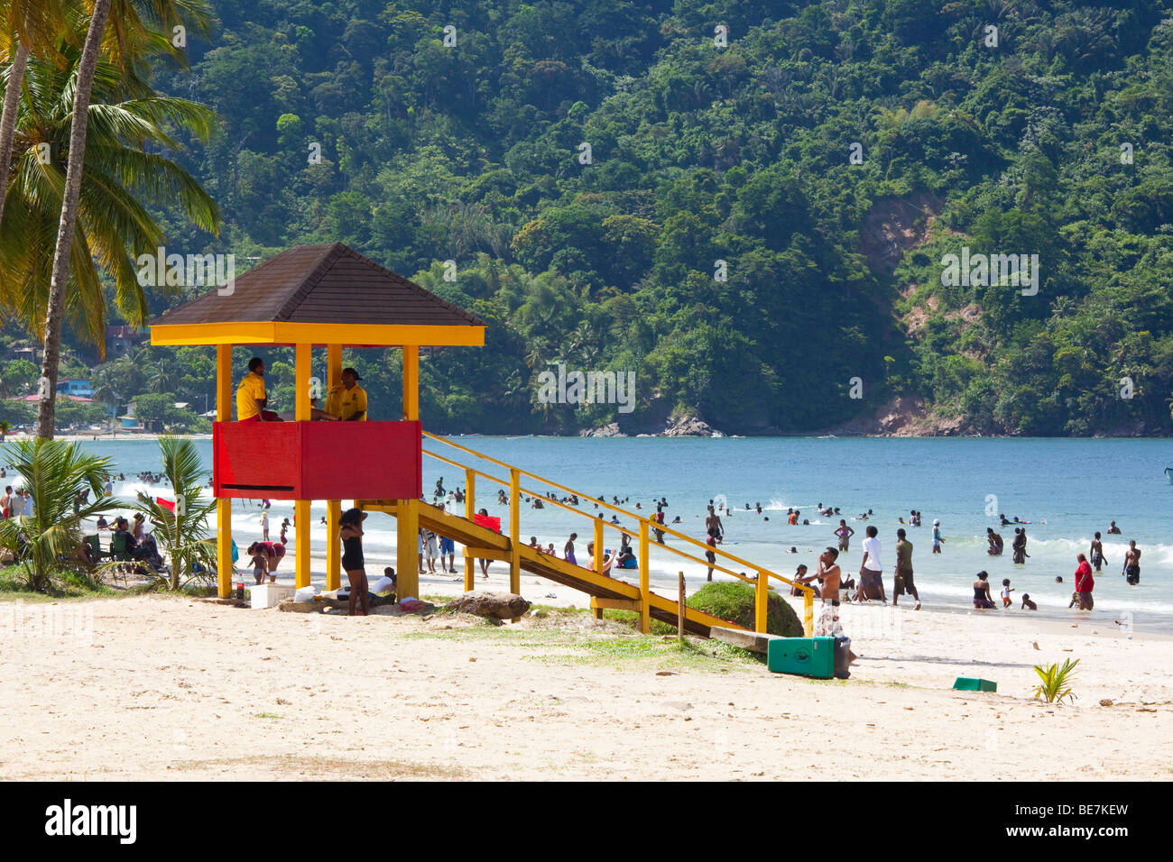 Lifeguard Tower at the Beach on Maracas Bay in Trinidad Stock Photo Alamy