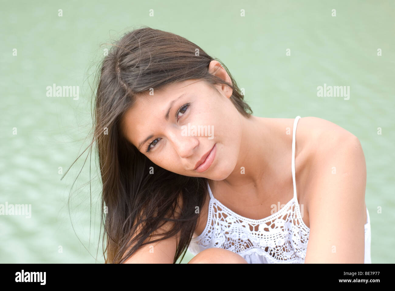 Beautiful Young Woman Posing Stock Photo - Alamy