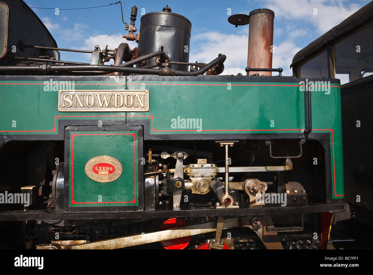 Engine 'Snowdon' at Clogwyn Station, Snowdon Mountain Railway, Snowdonia National Park (Eryri), Gwynedd, Wales. Stock Photo