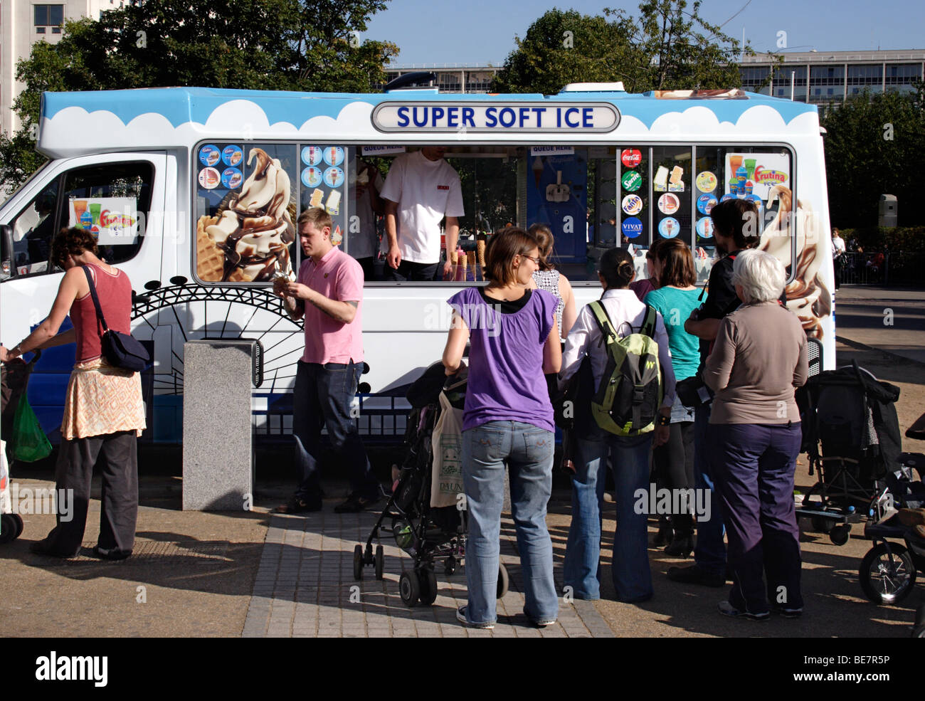 Ice cream van at the South Bank London Stock Photo Alamy