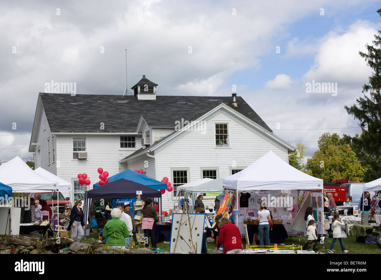 Exhibits at the Lewisboro Library Fair at Onatru Farm, Lewisboro, New