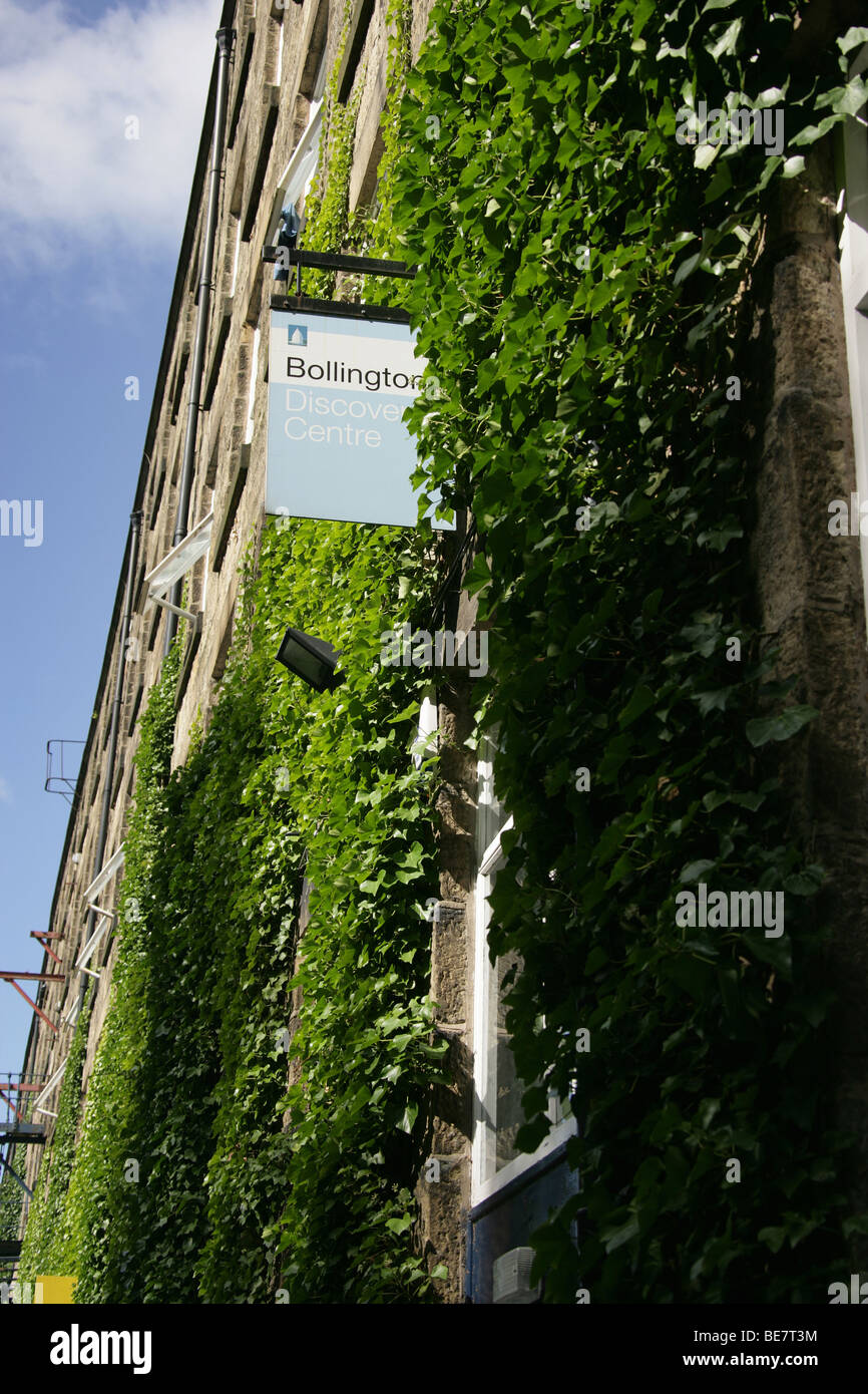 Town of Bollington, England. Close-up view of the Discovery Centre at Bollington’s Clarence Mill. Stock Photo