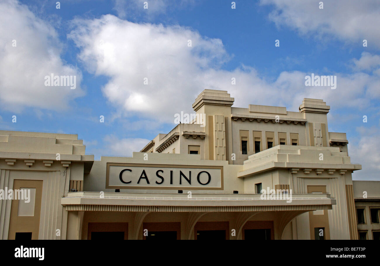 The Art Deco styled casino in Biarritz, in the Aquitaine region of South West of France. The casino was built in 1901. Stock Photo