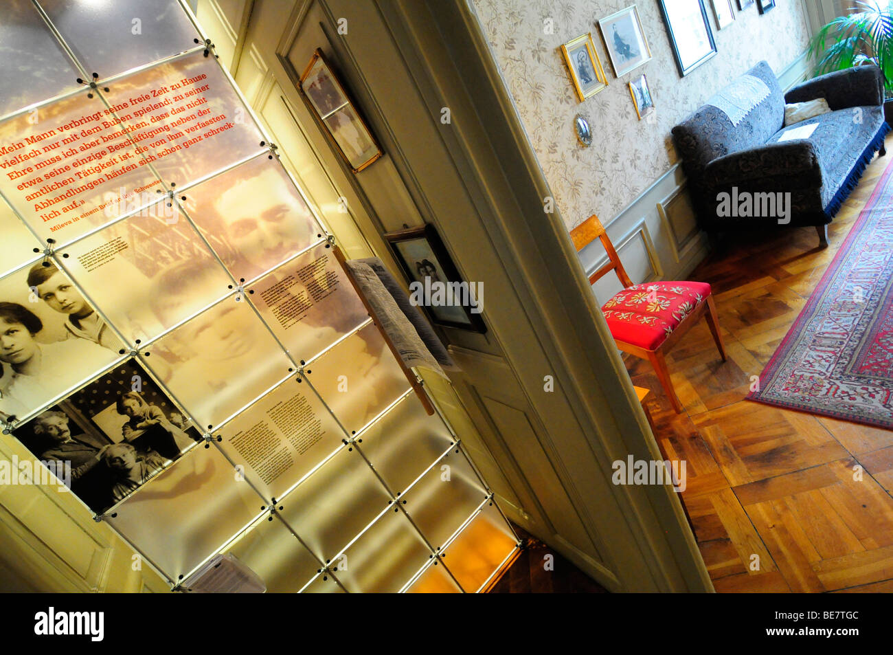Interior of the Einstein house in Bern, Switzerland, where the famous