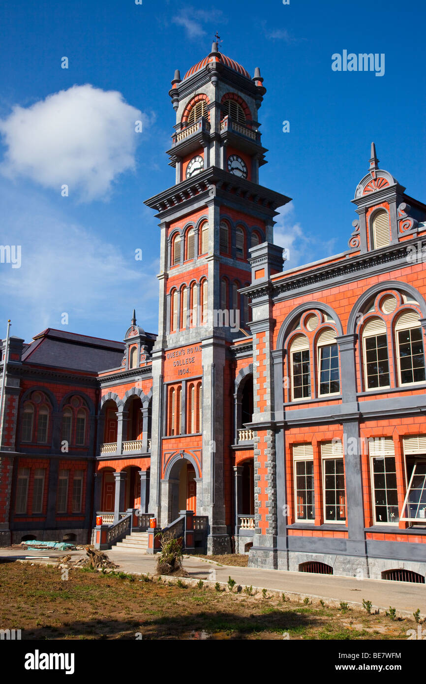 Queens Royal College in Port of Spain Trinidad Stock Photo
