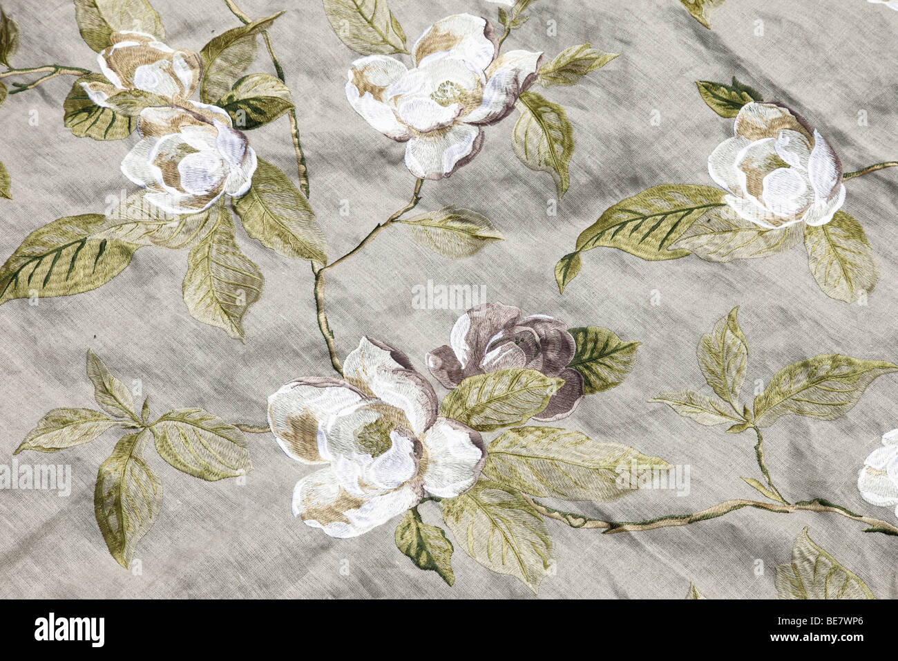 Fabric with floral pattern Stock Photo