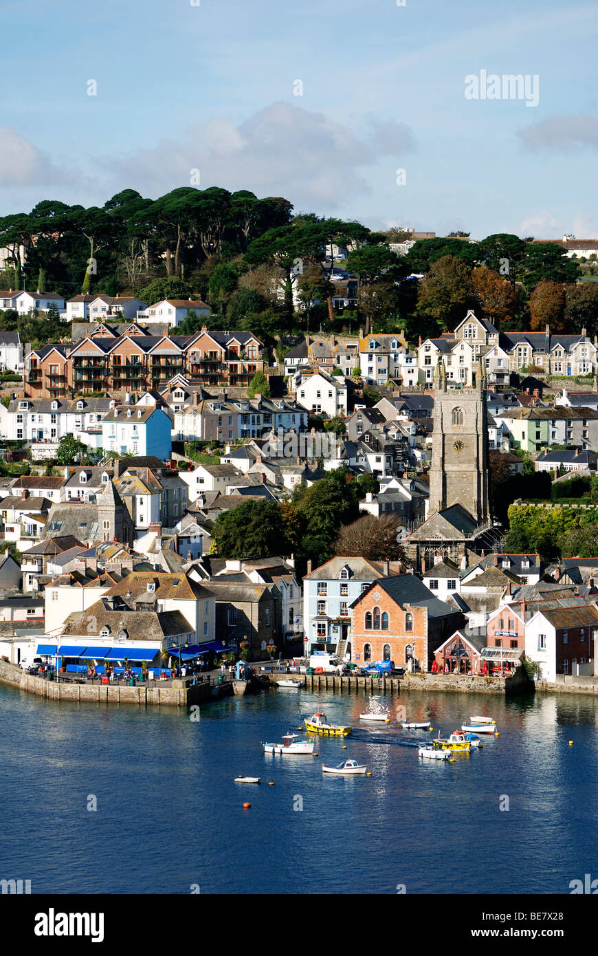 the riverside town of fowey in cornwall,uk Stock Photo
