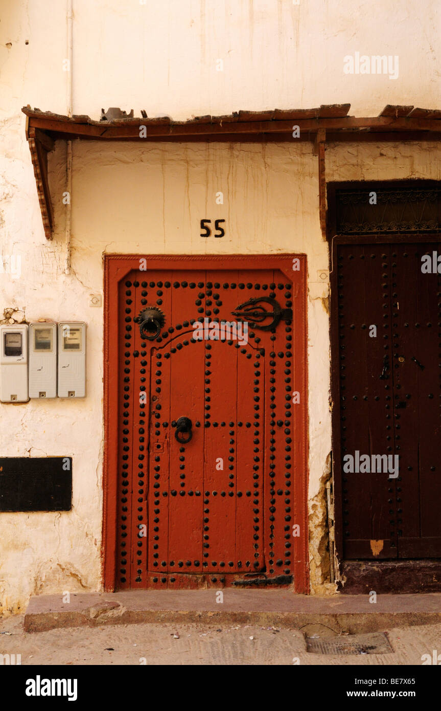Morocco; Meknes; Doorway in the Medina Stock Photo