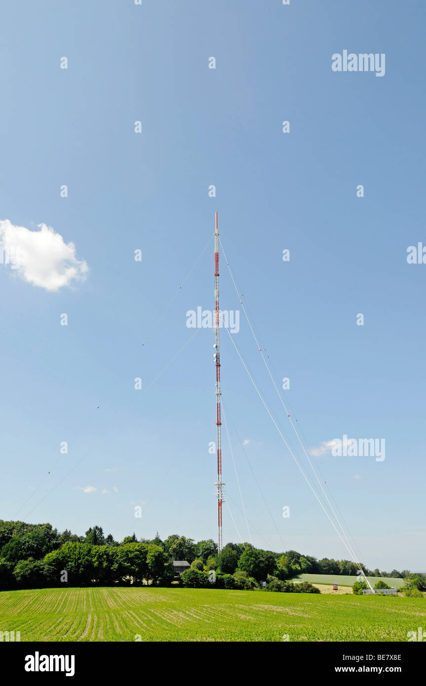 Radio transmitter, Hordtberg, Langenberg, Velbert, North Rhine-Westphalia, Germany, Europe Stock Photo