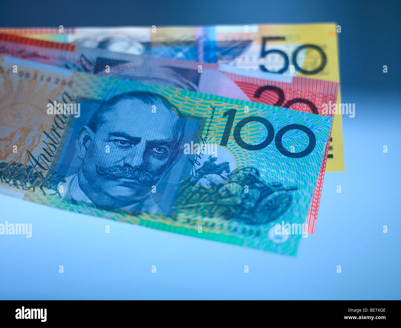 Australian currency and notes and stack hires stock photography and