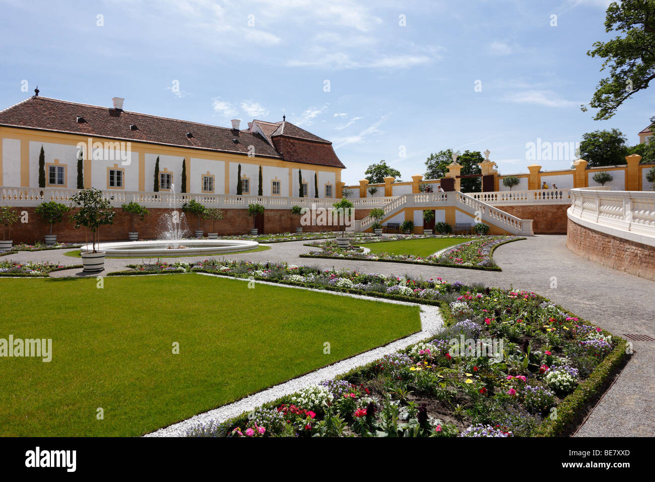 Meierhof, Schloss Hof castle in Schlosshof, Marchfeld, Lower Austria ...