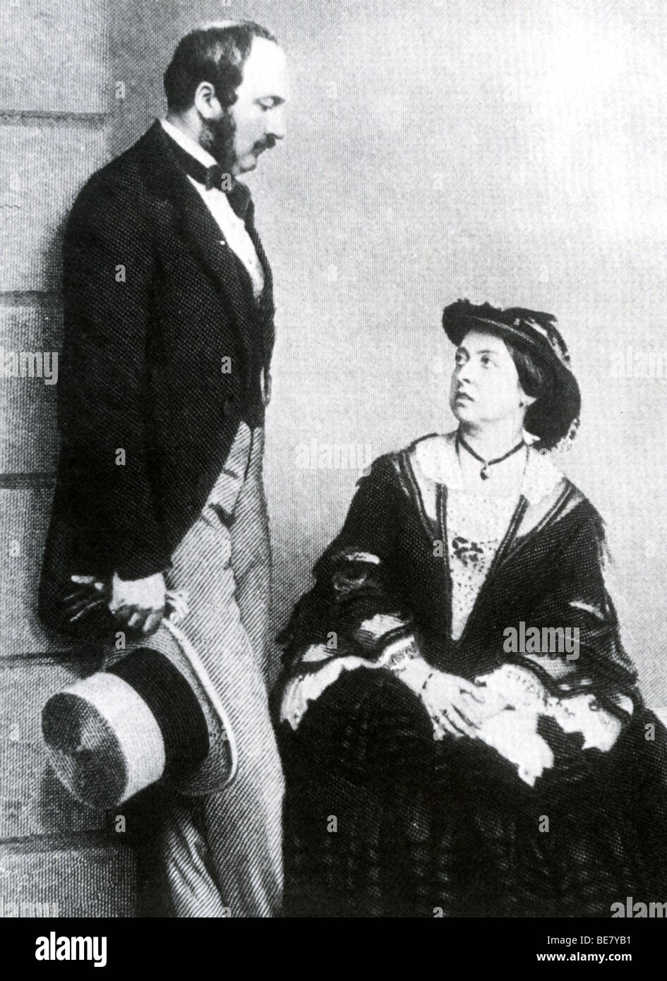 QUEEN VICTORIA with her husband Prince Albert Stock Photo