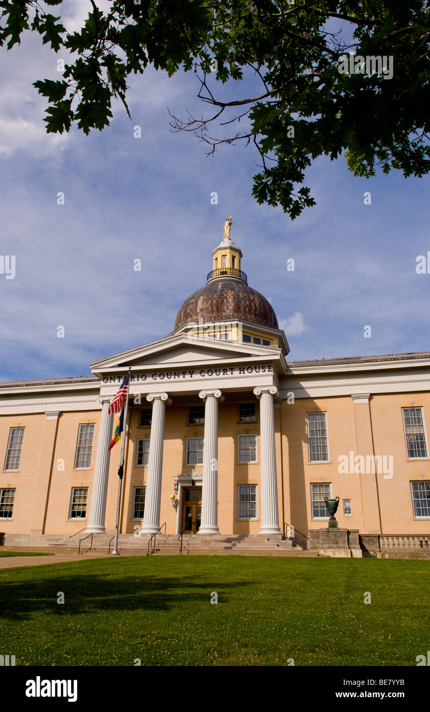 Ontario County Courthouse in Canandaigua New York near Rochester where Susan B Anthony was found guilty of woman voting Stock Photo