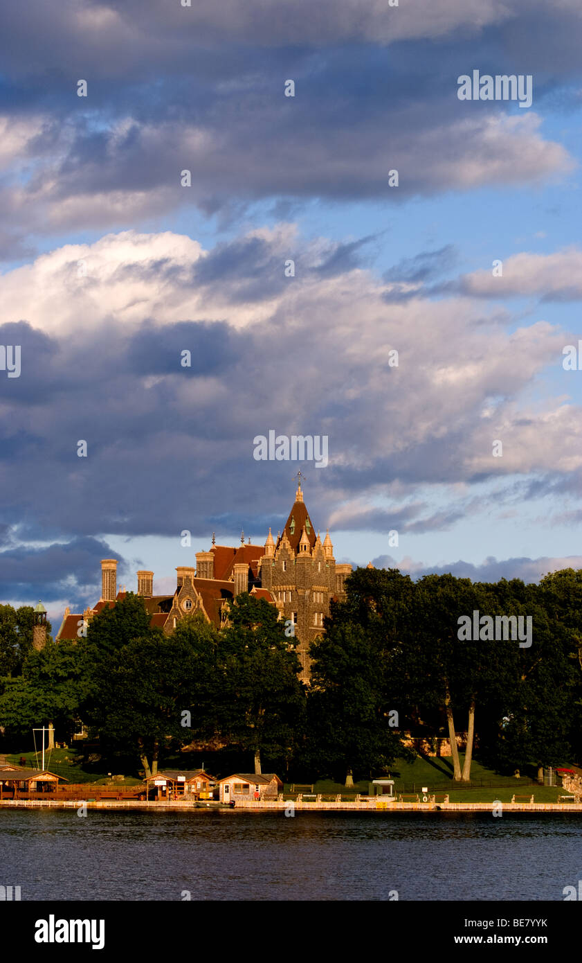 Boathouse at famous Bolot Castle on Wellesley Island in the Thousand