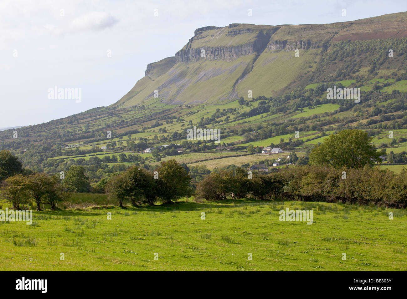 The still mirror like lake of Glenn Carr in Sligo, Ireland on a summers day Stock Photo Alamy