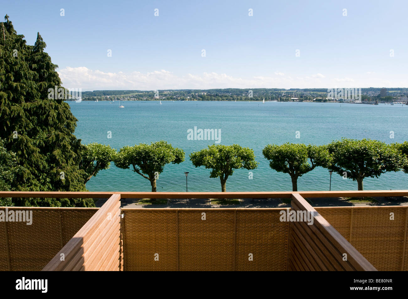 View from Hotel Riva at lake Constance, Constance, Lake Constance, Baden-Wurttemberg, Germany Stock Photo